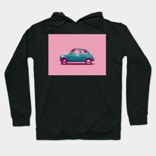 Pink and Green Fiat 500 Hoodie